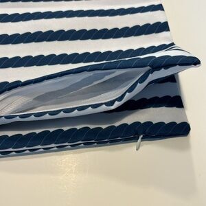 Navy Nautical Pillow Cover Set of 2 in Horizontal Style 18"x18"